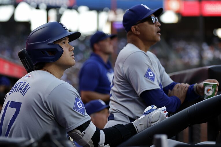 大谷翔平とドジャースのデーブ・ロバーツ監督　©Getty Images