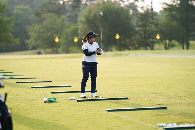 前週の影響を受けたと語った畑岡奈紗。3日目に「76」とスコアを落とした（写真は練習日）©︎Shizuka Minami