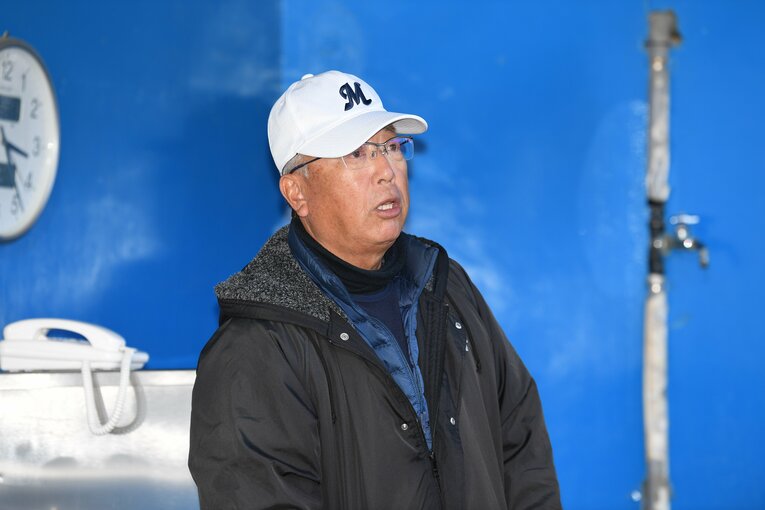 明徳義塾の野球部監督、馬淵史郎 ©Kota Inoue