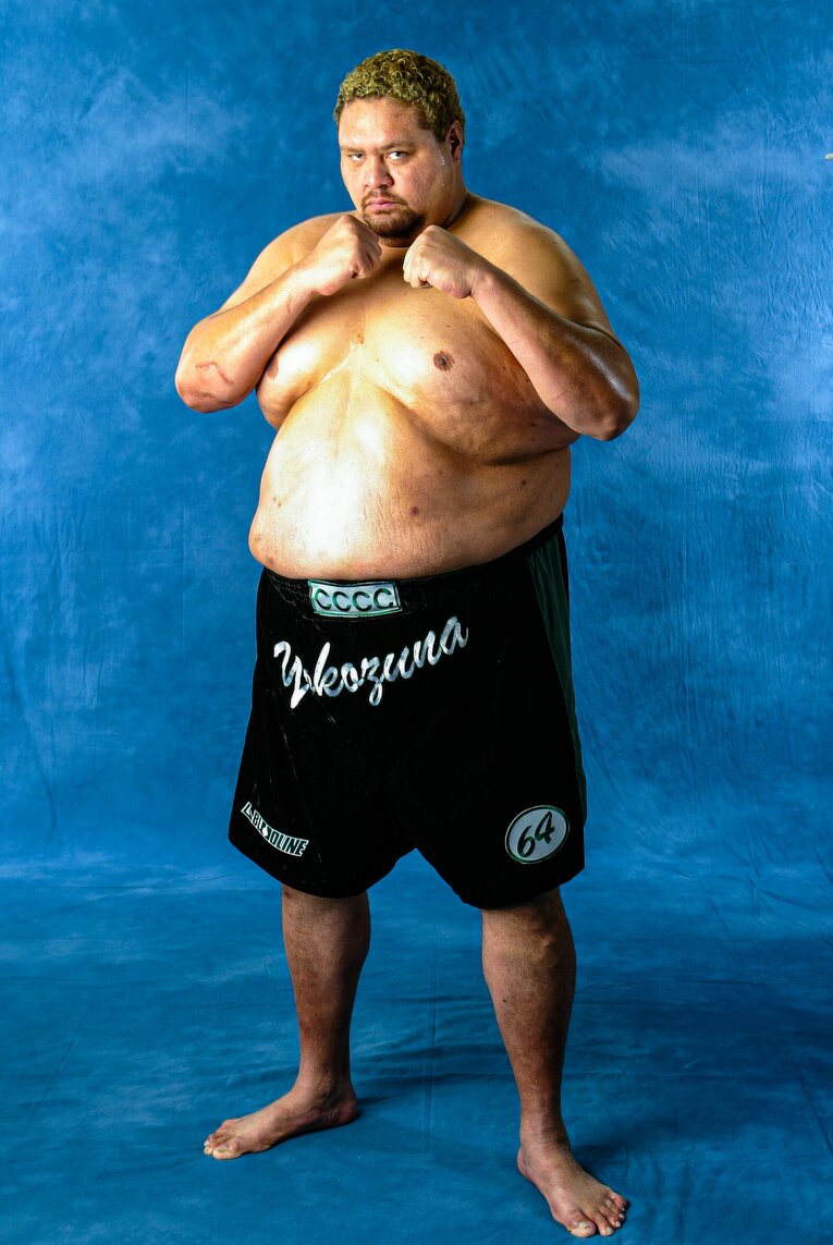 ボブ・サップ戦2日前のスタジオ撮影　©Susumu Nagao