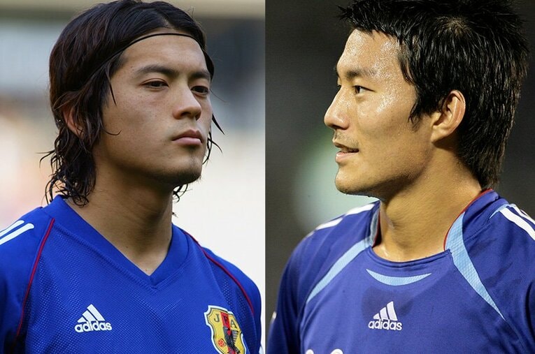 アテネ世代の鈴木啓太と、北京世代の家長昭博。それぞれ才能を持つMFながら、五輪とは縁がなかった ／ photograph by AFLO/Toshiya Kondo