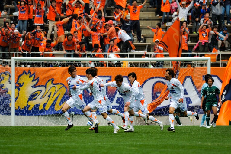 2011年4月30日の信州ダービー。AC長野パルセイロの先制ゴール