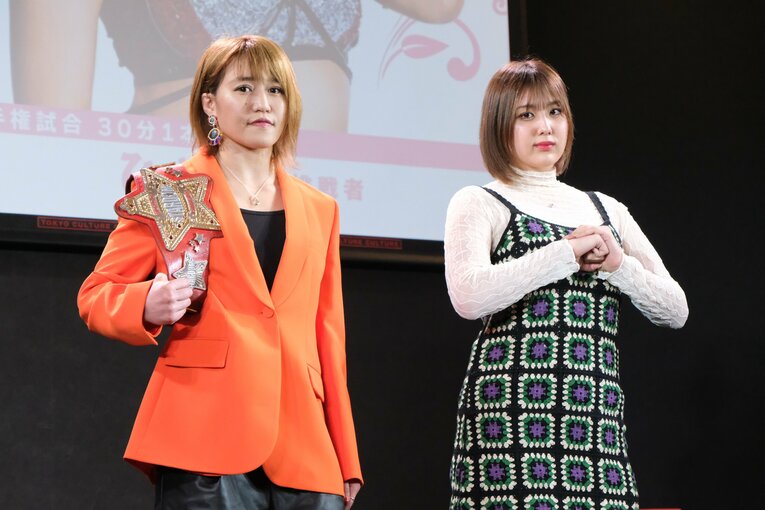 タイトルマッチに向けた記者会見にて