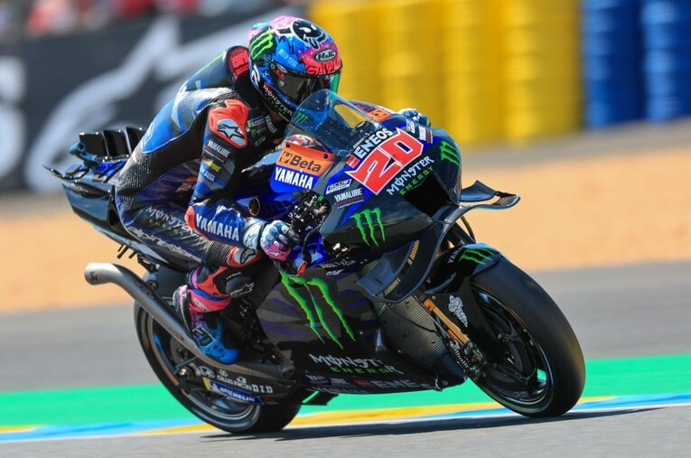 リザルトは転倒リタイヤだったものの、果敢な走りで母国の観客を湧かせたフランスGPのクアルタラロ ／ photograph by Satoshi Endo