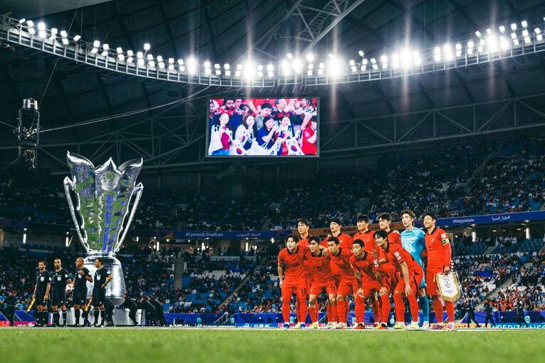 オーストラリア戦に臨む韓国代表　©︎Kiichi Matsumoto