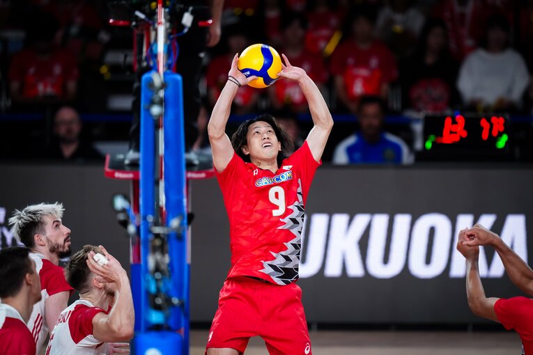 大宅真樹（VNLポーランド戦）　©︎Volleyball World