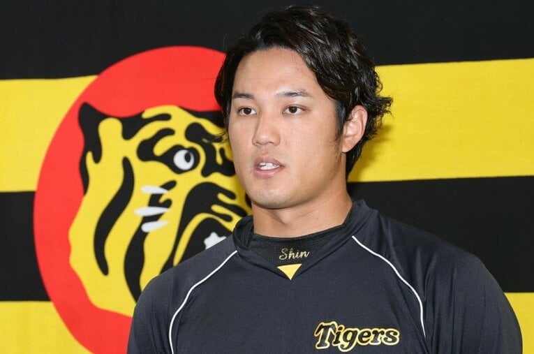 2022年10月、ポスティングシステムによるメジャー挑戦を表明した藤浪晋太郎　©JIJI PRESS