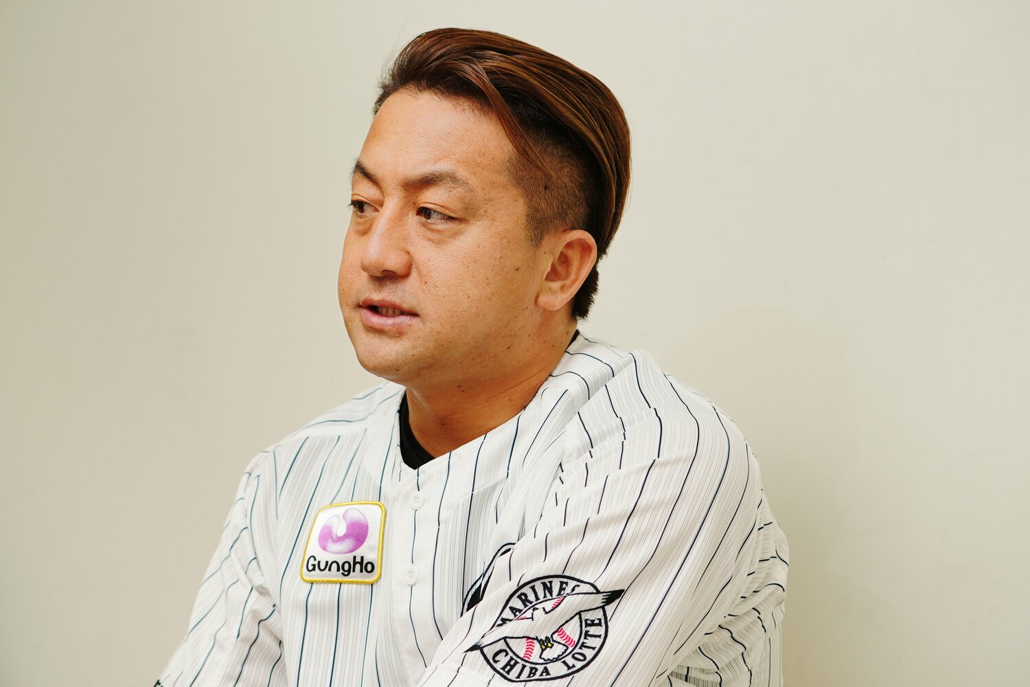 2022年、Numberのインタビューに答える澤村　©Hideki Sugiyama