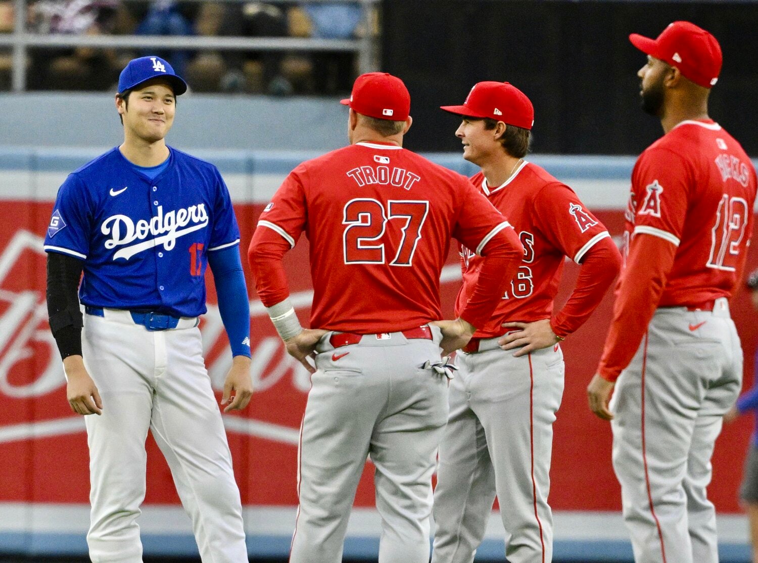 トラウト、モニアクらと　©Getty Images