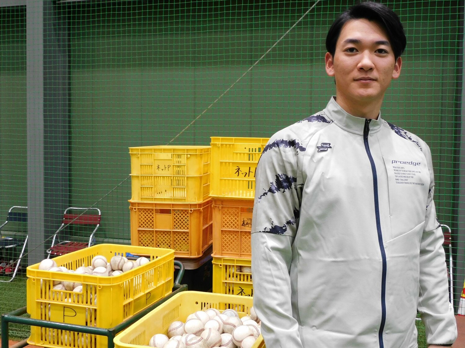 大阪桐蔭時代を振り返った山田（日本生命野球部室内練習場）　©︎Haruka Sato