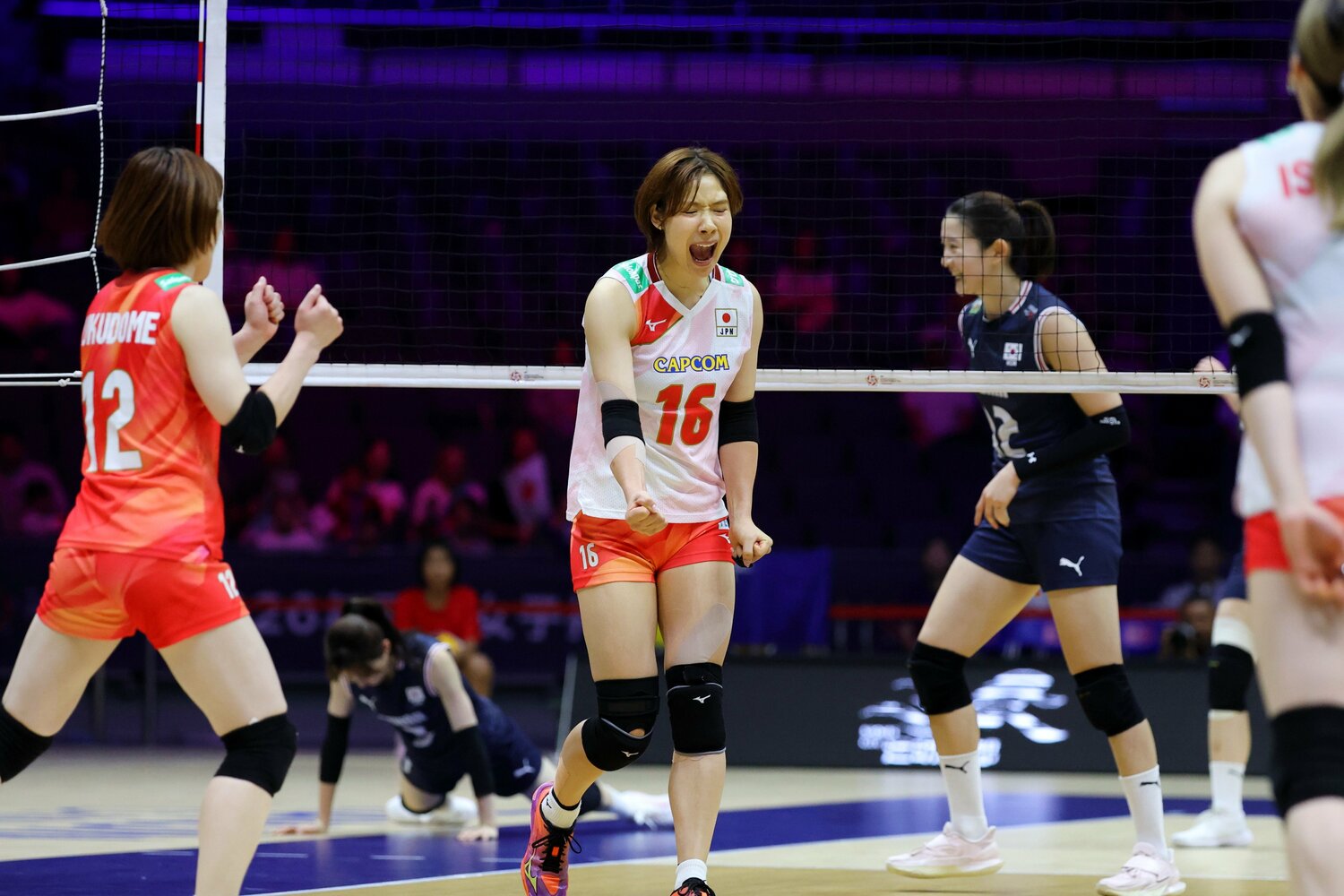 韓国戦では試合を決める一打を放った ©︎JVA/AFLO SPORT