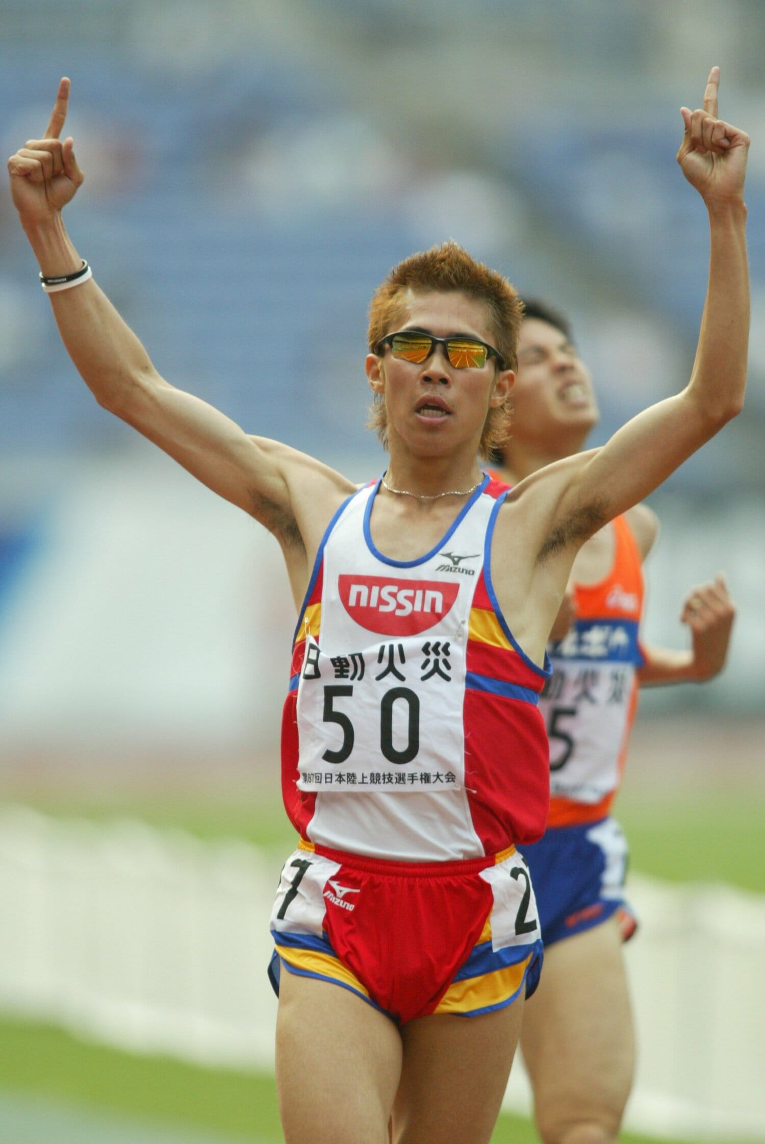 アテネ五輪代表を目指した徳本だったが、わずかに参加標準記録に届かなかった　©AFLO