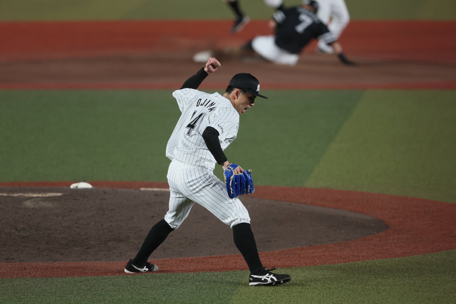 小島はシーズンの要所で気迫のこもった投球を見せた ©︎Chiba Lotte Marines