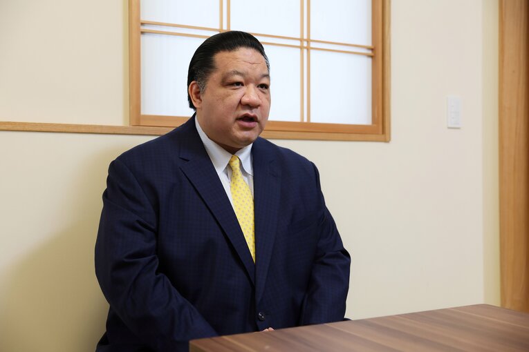 元大関・魁皇の浅香山親方　©Shigeki Yamamoto