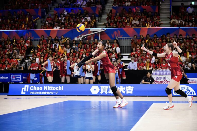 宮部藍梨（VNLフランス戦）©︎Volleyball World