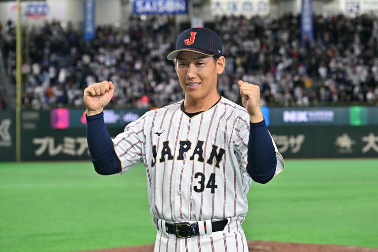 オーストラリア戦で値千金のホームランを放った吉田正尚　©️Hideki Sugiyama