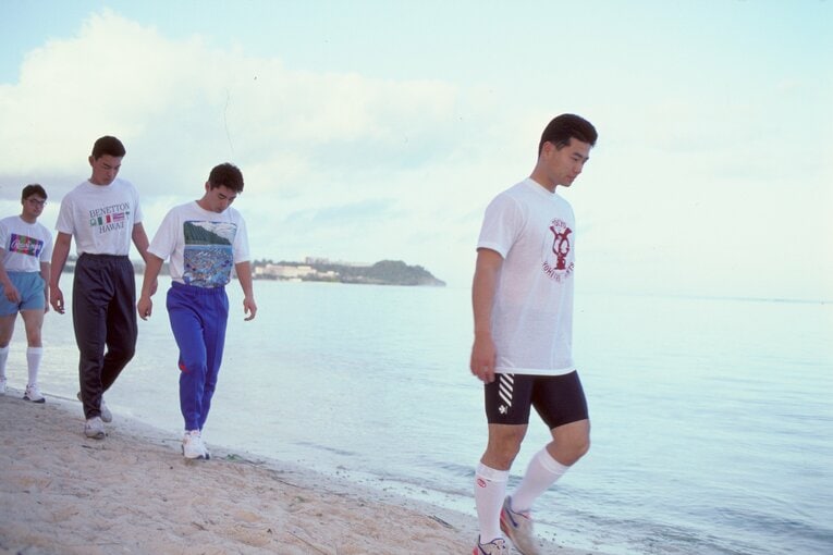 1992年　グアムキャンプでの朝の散歩　©︎Naoya Sanuki