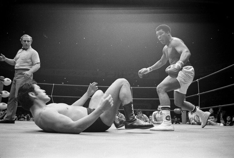 戦前のアリの肉声テープには、その後の試合内容…いわゆる「猪木アリ状態」を彷彿とさせる言葉も　©JIJI PRESS