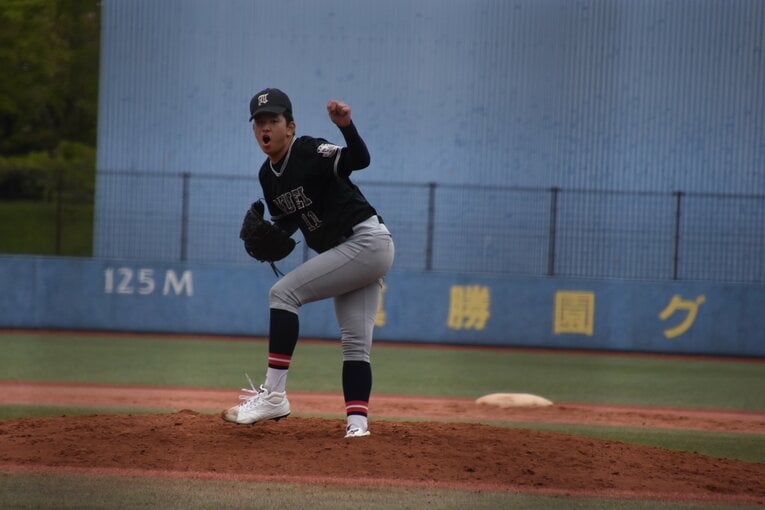 安定感が光る仙台育英2年生左腕の田中優飛　©Takahiro Kikuchi