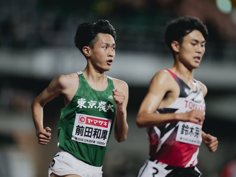 昨年5月の日本選手権１万mでは3位に食い込み、学生新記録をマークした　©Yuki Suenaga