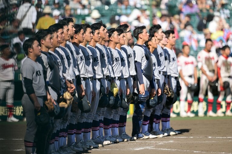 実力だけでなく、野球に取り組む姿勢も注目を集める慶応　©Nanae Suzuki