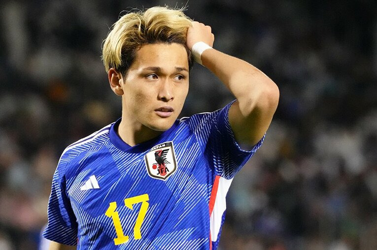 パリ五輪代表の18人から外れた松木玖生。ブラジル人記者が本音で語る、今回の代表選考への見解は ／ photograph by Koji Watanabe/Getty Images