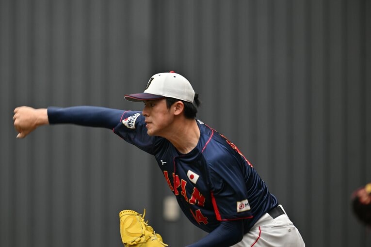 侍ジャパン強化合宿中の佐々木　©︎Hideki Sugiyama