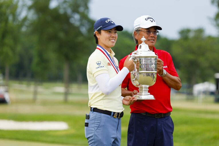 二人三脚でやってきた父・正和さんと　©︎USGA