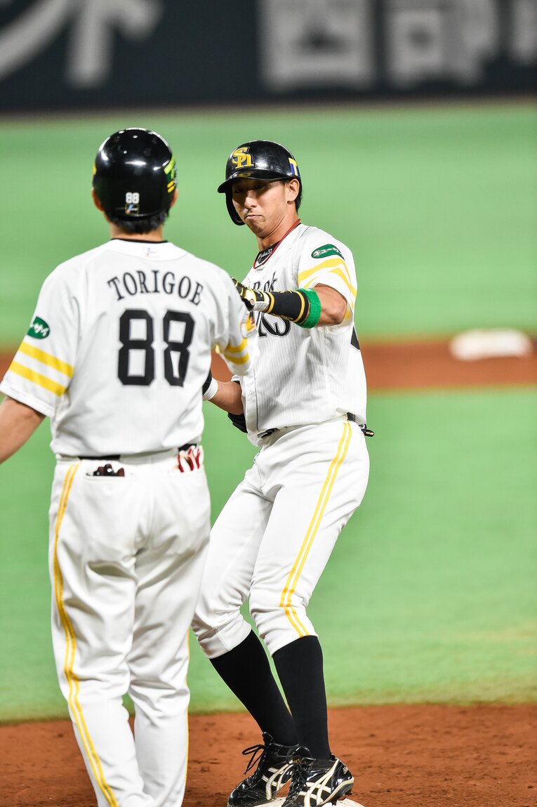 ソフトバンク時代の福田秀平（2015年）©︎Nanae Suzuki