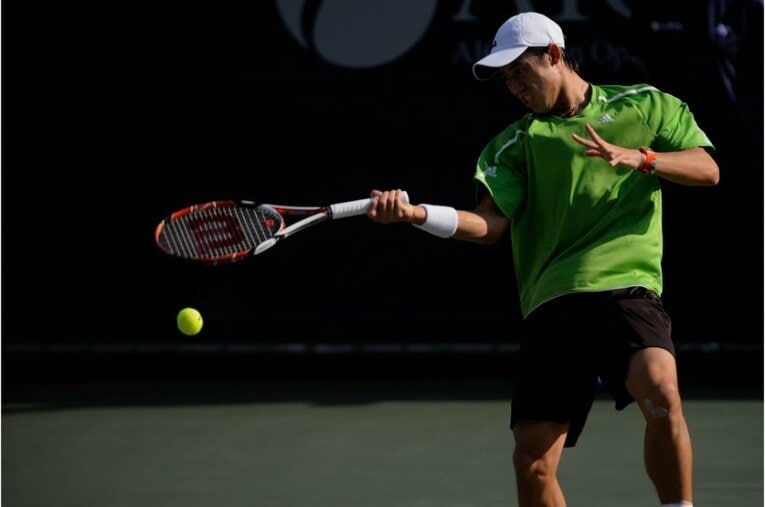 2008年の錦織　©Takuya Sugiyama