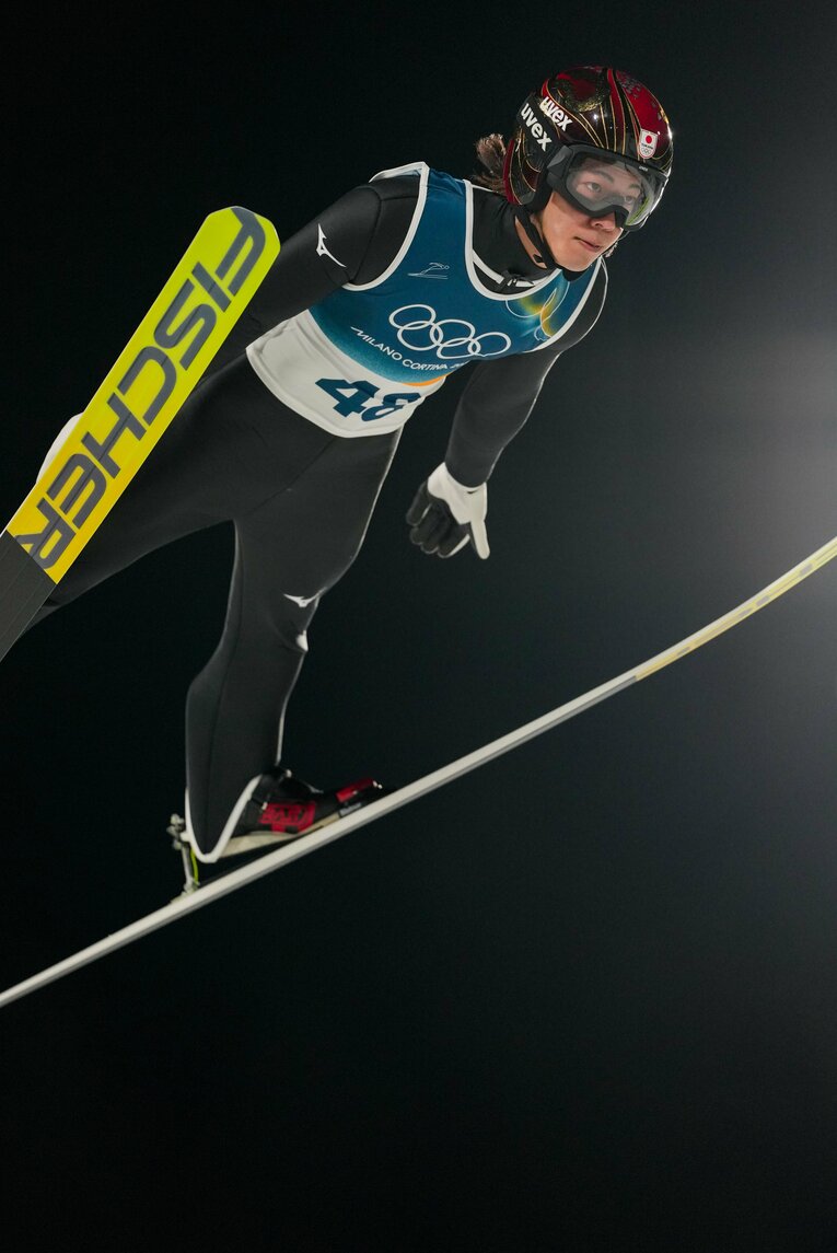 前評判を覆し銅メダルを獲得した二階堂のジャンプ　©Tsutomu Kishimoto/JMPA