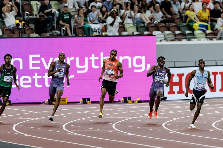 【東京世界陸上】1991年の高野進以来、34年ぶりとなる世界選手権での決勝進出を決めた中島　©Kiichi Matsumoto