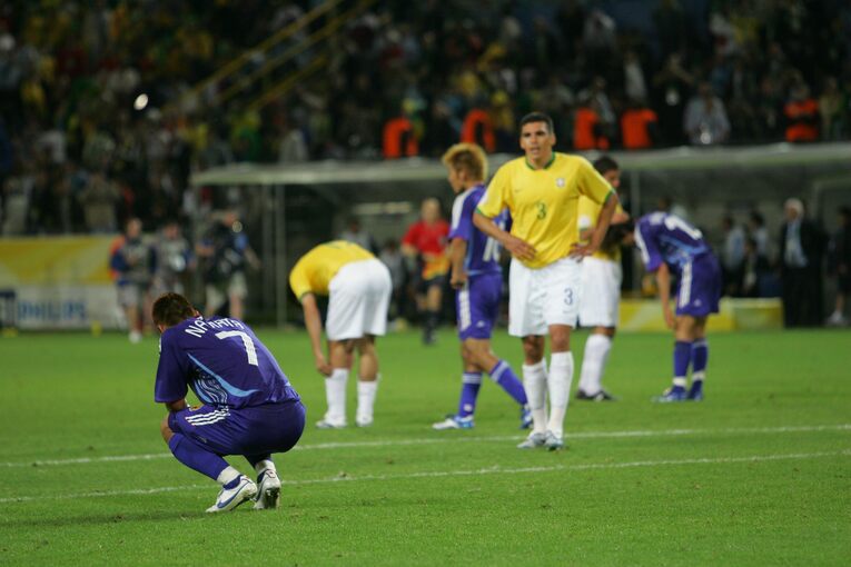 ドイツW杯の日本vsブラジル　©JMPA