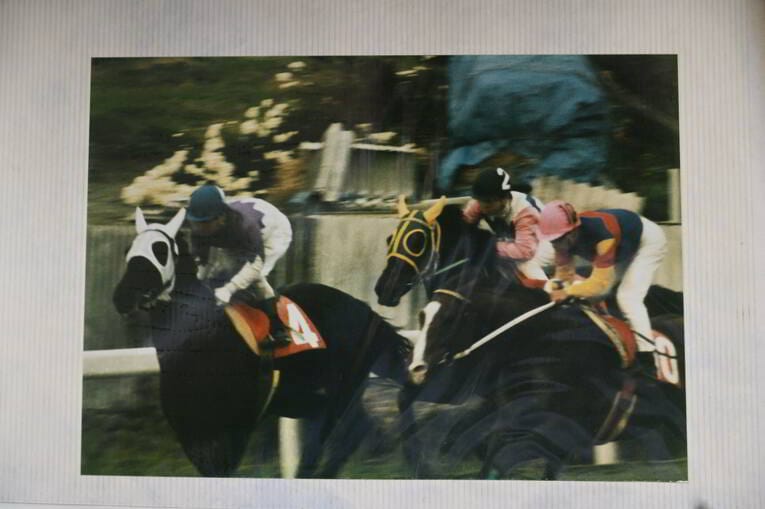 笠松の古き良き時代を駆け抜けた中島さん　写真はファンから提供された一枚で本人がアルバムとして保管している