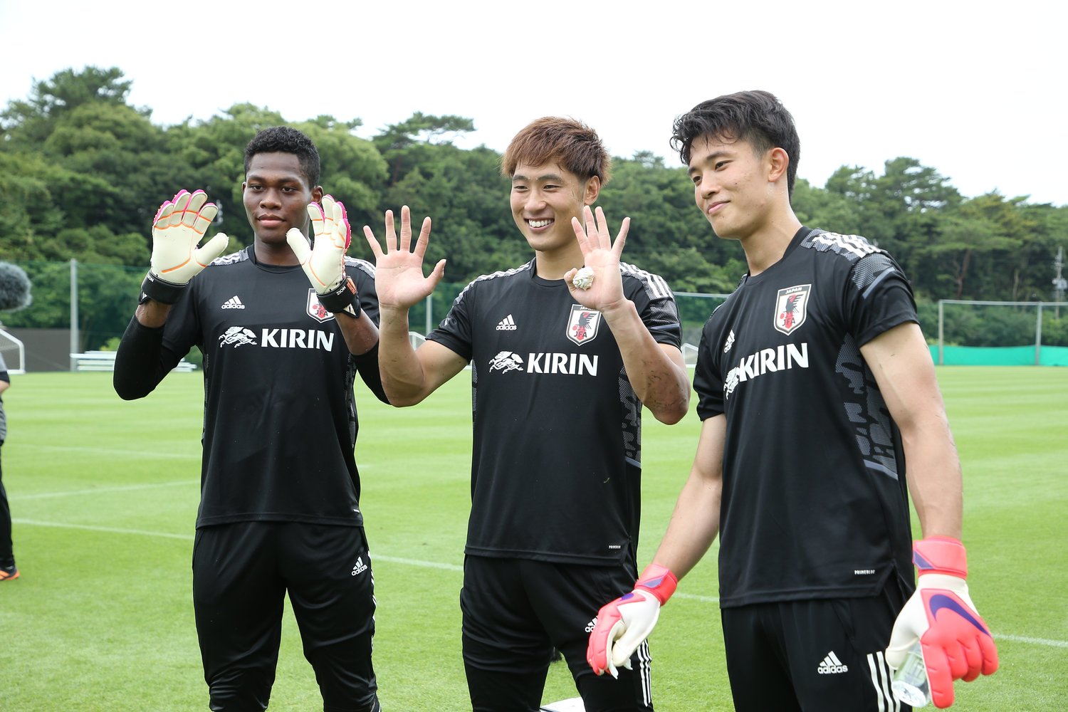 東京五輪代表GKの（左から）鈴木、大迫、谷©JFA/AFLO