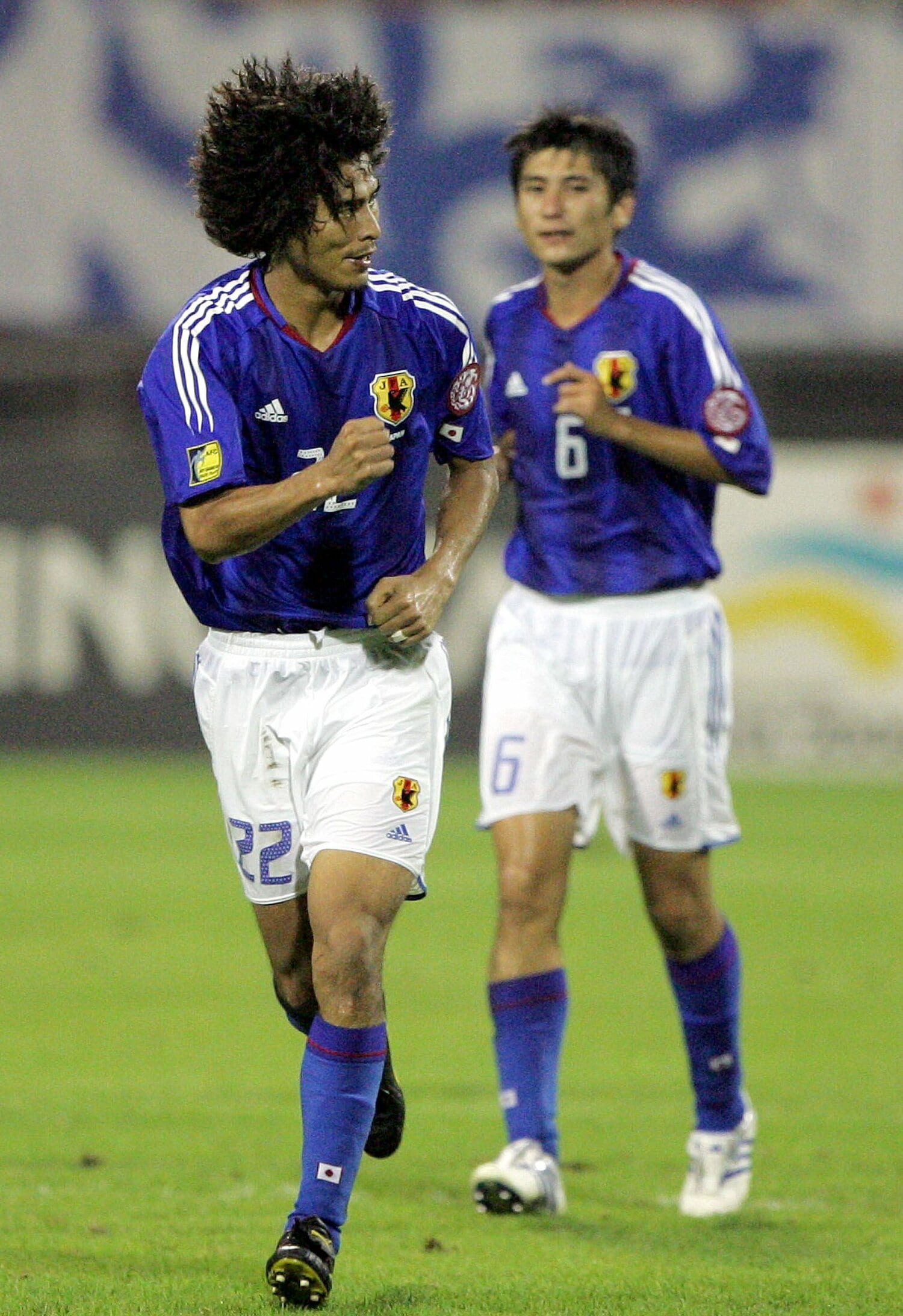 準決勝のバーレーン戦で同点ゴールを決めた中澤佑二　©Reuters/AFLO