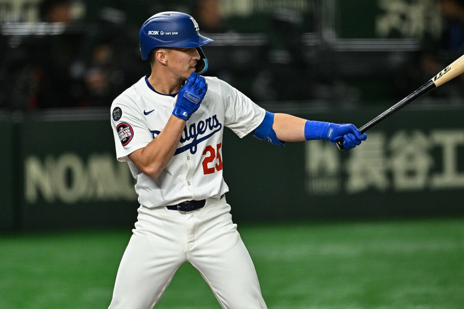 これまでのキャリアハイが13本塁打のエドマンだが、今季はパンチ力を発揮して21試合の出場ですでに7本塁打　©Nanae Suzuki