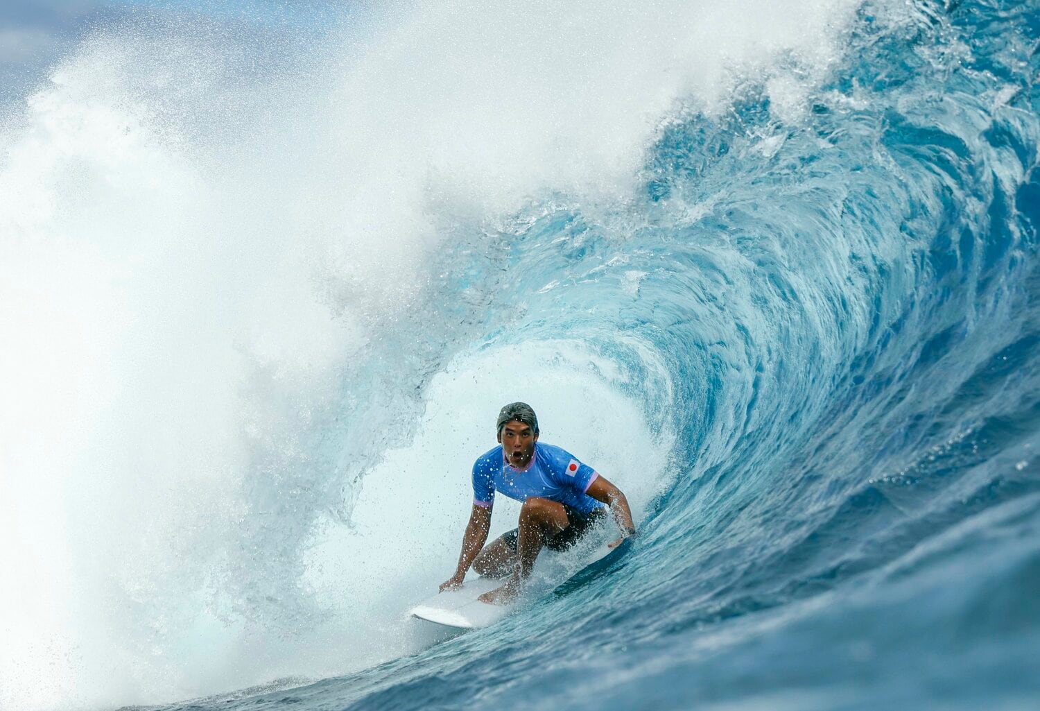 パリ五輪サーフィンでの五十嵐　©Getty Images