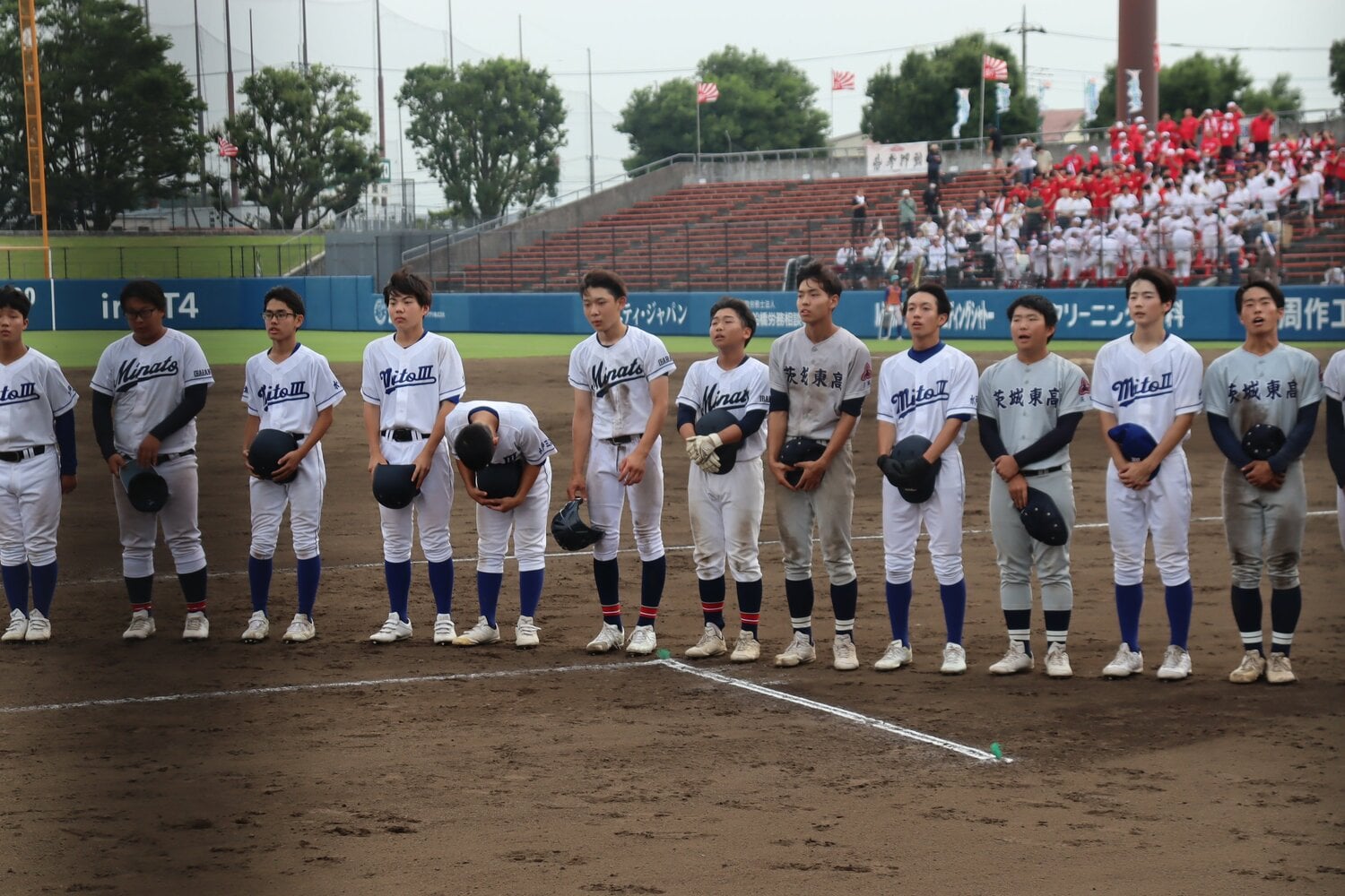 2024年夏の茨城大会。オール1年生の6人、3校連合で挑んだ。0－23で敗戦 ©Yuki Kashimoto