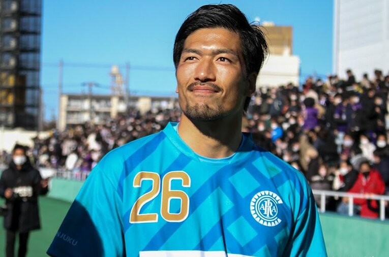 今季からJFLに昇格を果たしたクリアソン新宿の守護神・岩舘直。新シーズンはリーダーとしての役割も担う ／ photograph by Criacao