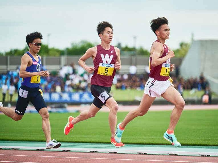 関カレ1万ｍで日本人トップの3位に入った山口智　©Yuki Suenaga