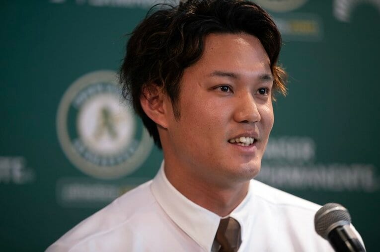 阪神タイガースからアスレチックスへ。藤浪晋太郎は心機一転メジャーの舞台で覚醒となるか ／ photograph by Sipa USA/JIJI PRESS