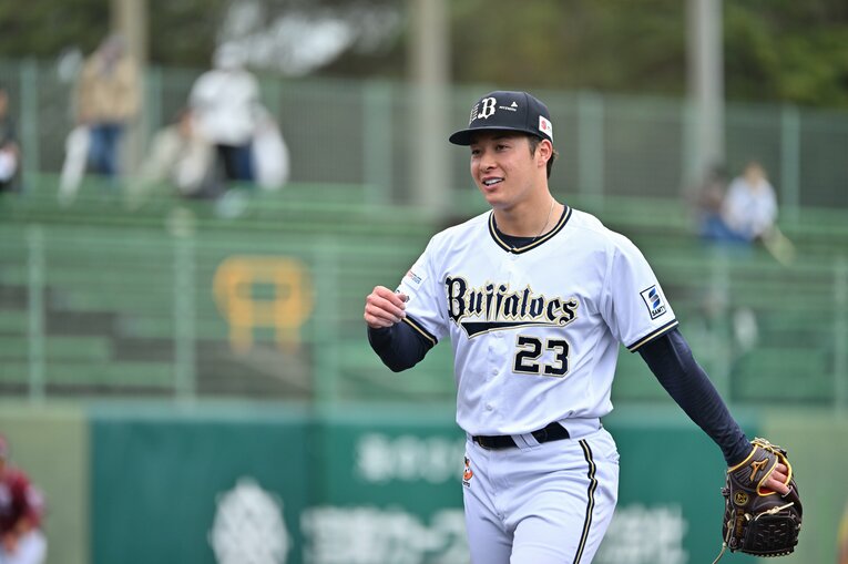 オリックスキャンプで奮闘する吉田輝星　©Hideki Sugiyama