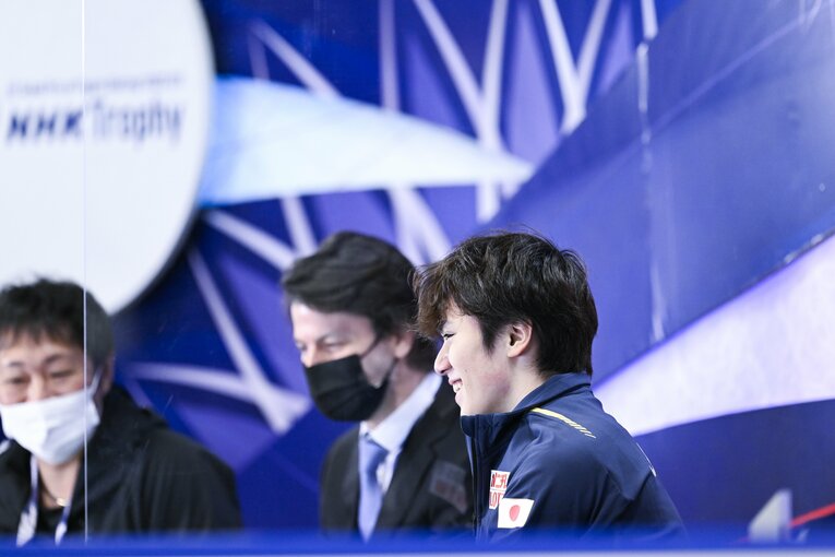 NHK杯、ショートの演技後の宇野　©Asami Enomoto