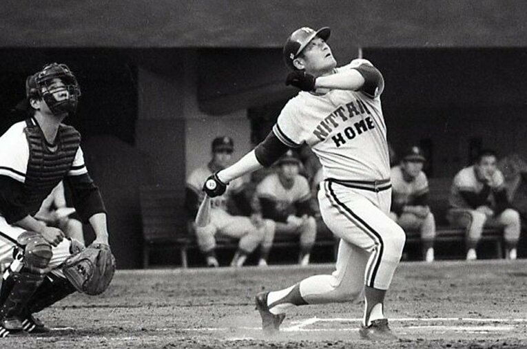 日拓フライヤーズ時代の張本　©JIJI PRESS