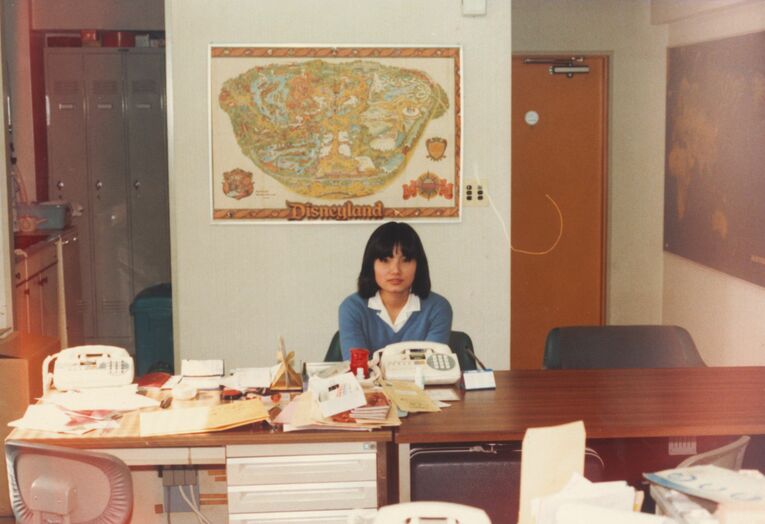 渋谷の旅行会社に勤めていた時の日高逸子　※本人提供