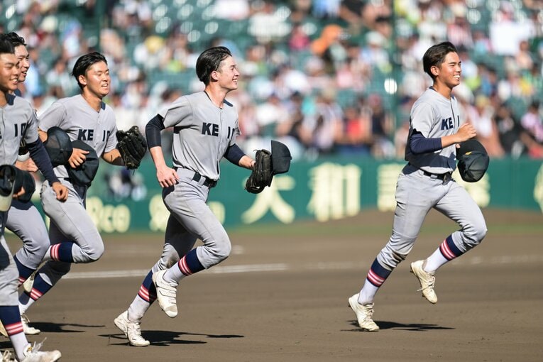 非坊主でめちゃくちゃ強い…慶応の現地カット　©Nanae Suzuki