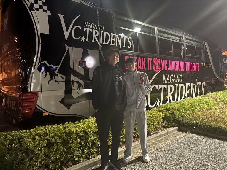 今季からVC長野でプレーする父。会う時間は少なくなかった分、会話は増えた（母・小由樹さん提供）