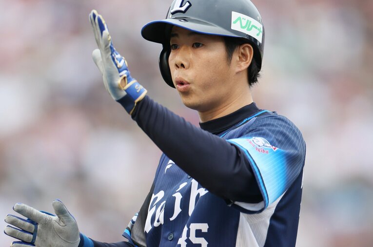 巨人から西武に電撃トレードとなった松原聖弥 ／ photograph by JIJI PRESS