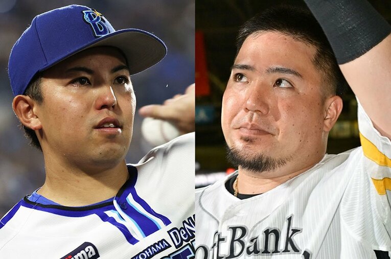 DeNA東克樹とソフトバンク山川穂高。2017年以来となる日本シリーズの結末は下克上かパ王者の制覇か ／ photograph by JIJI PRESS,Hideki Sugiyama